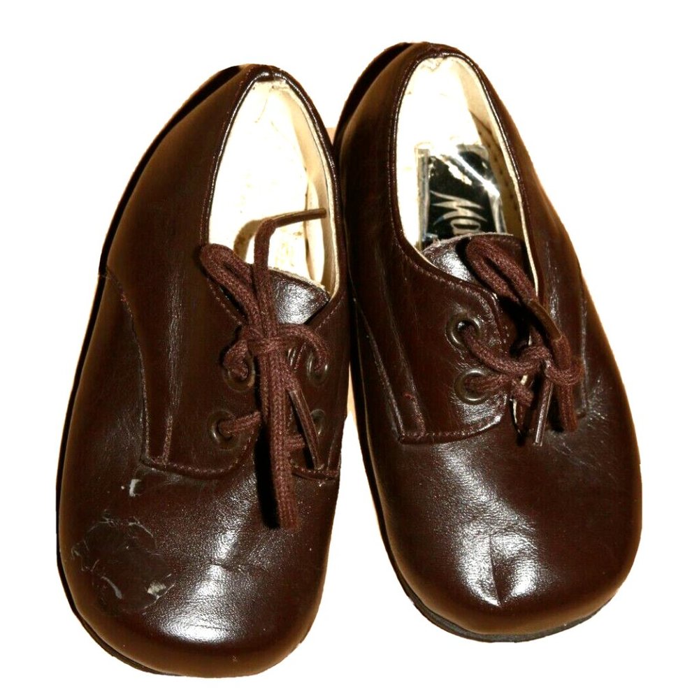 Vintage brown oxford shoes baby boy dressy 6-9m Calzado de Lujo
